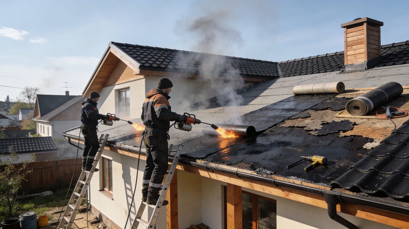 Можно ли отремонтировать наплавляемую кровлю в коттедже быстро и без риска 1 Можно ли отремонтировать наплавляемую кровлю в коттедже быстро и без риска